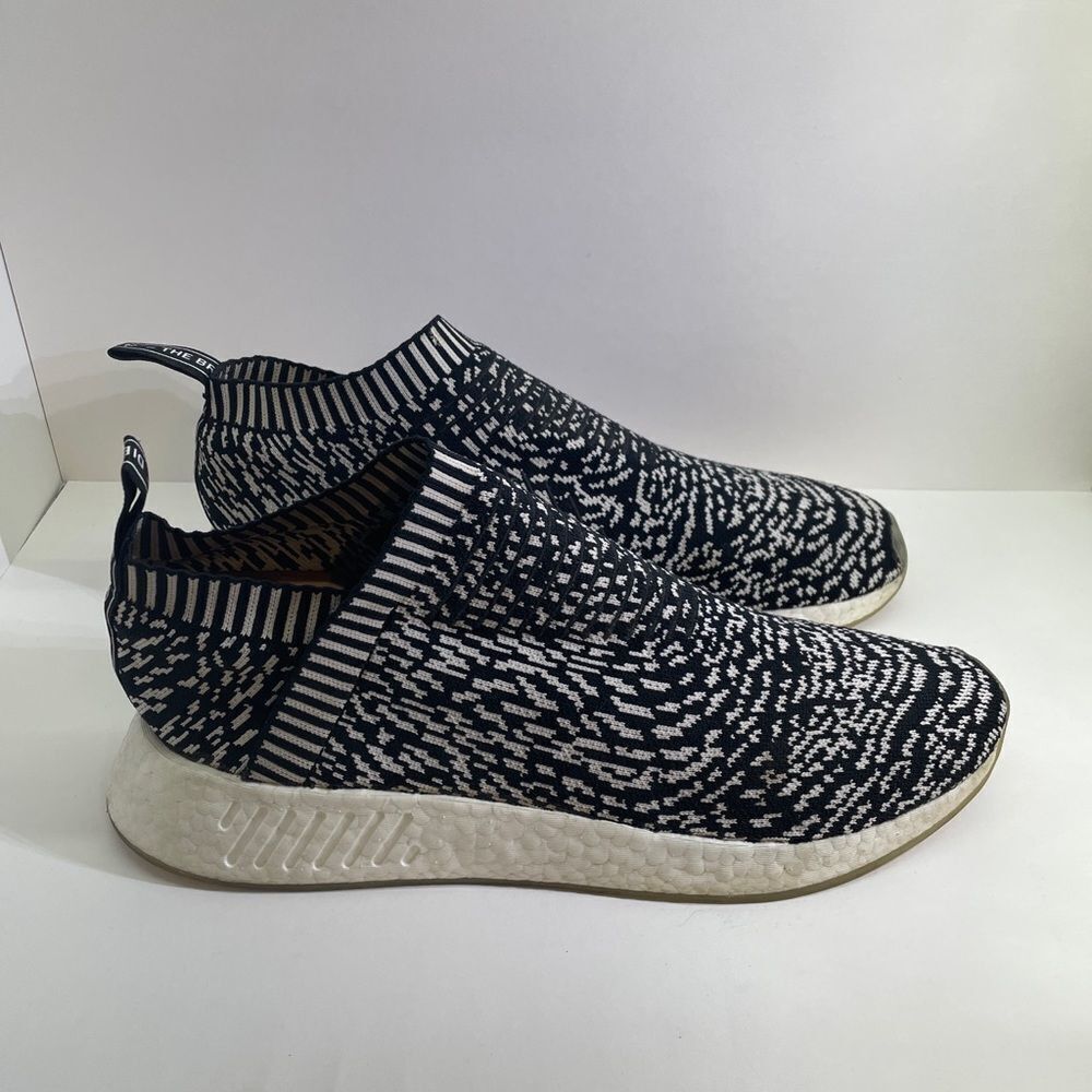 Adidas Boost Mens Sz 13 NMD City Sock 2 Zebra Slip On Shoes